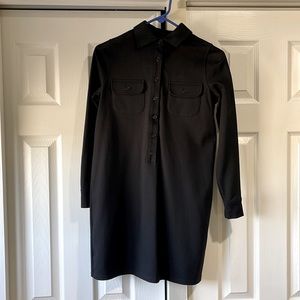 LAUREN RALPH LAUREN CLASSIC BLACK SHIRT DRESS IN PETITE SMALL